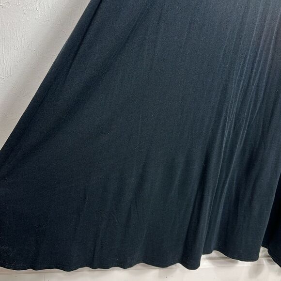 Soft Surroundings Cotton Blend Sleeveless Maxi Dress In Black Size L - Picture 3 of 10